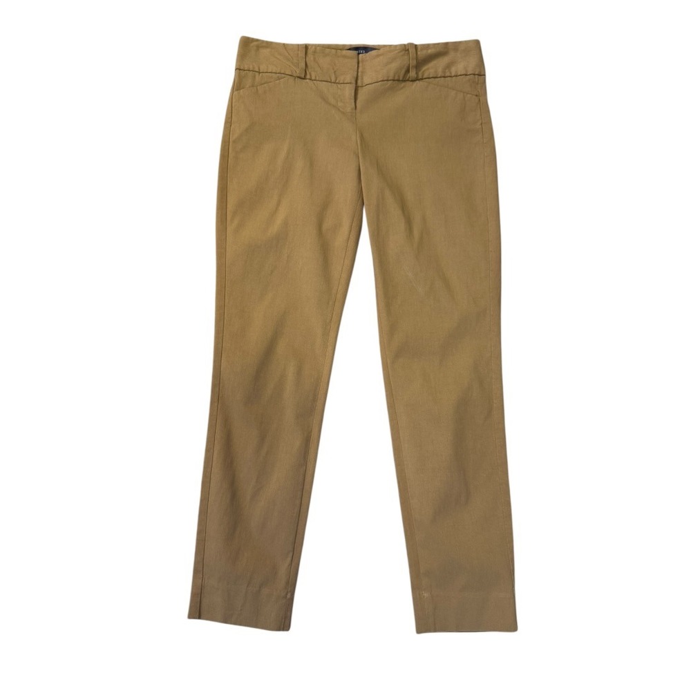 The Limited Exact Stretch Ankle‎ Pants Womens 4 Camel Tan Mid Rise Work Trousers